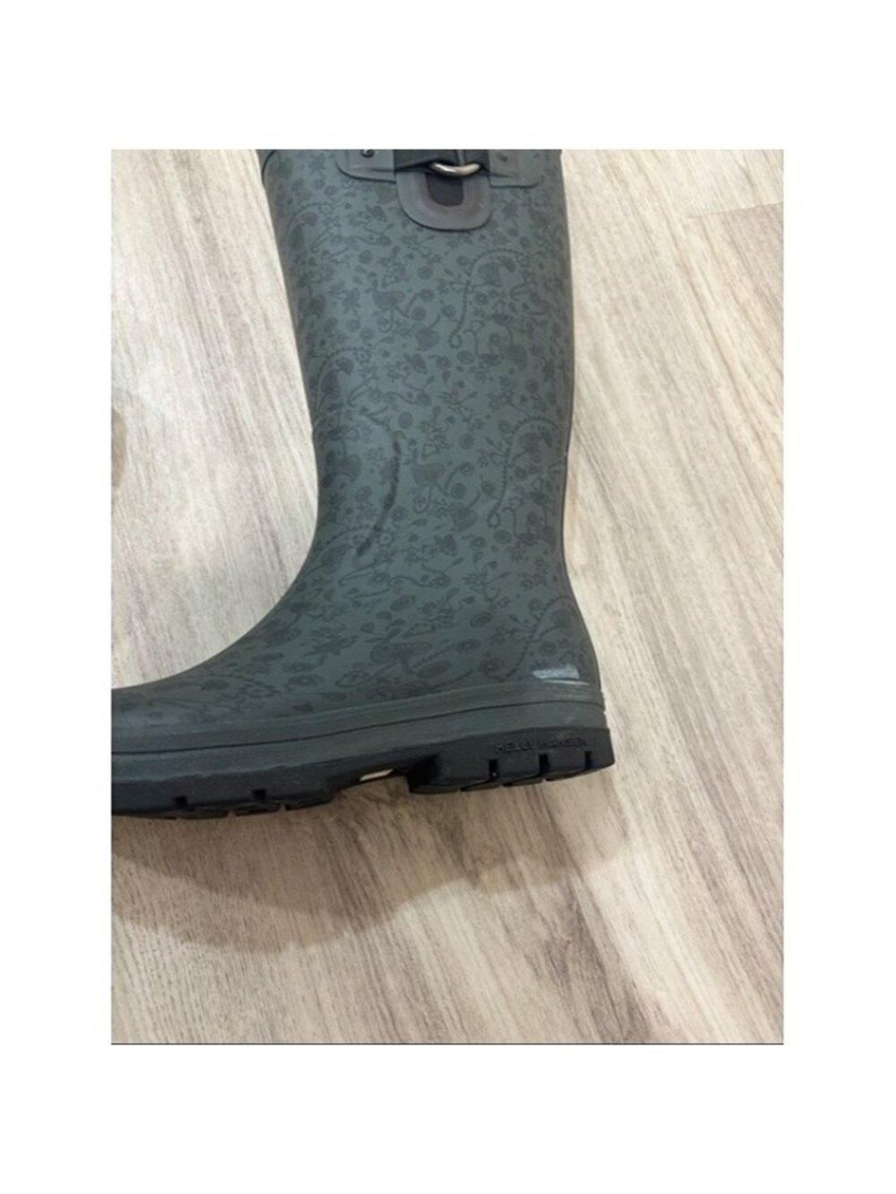 Helly Hansen Classic Women's Black and green Floral Rain Boots size 9 - Picture 8 of 9